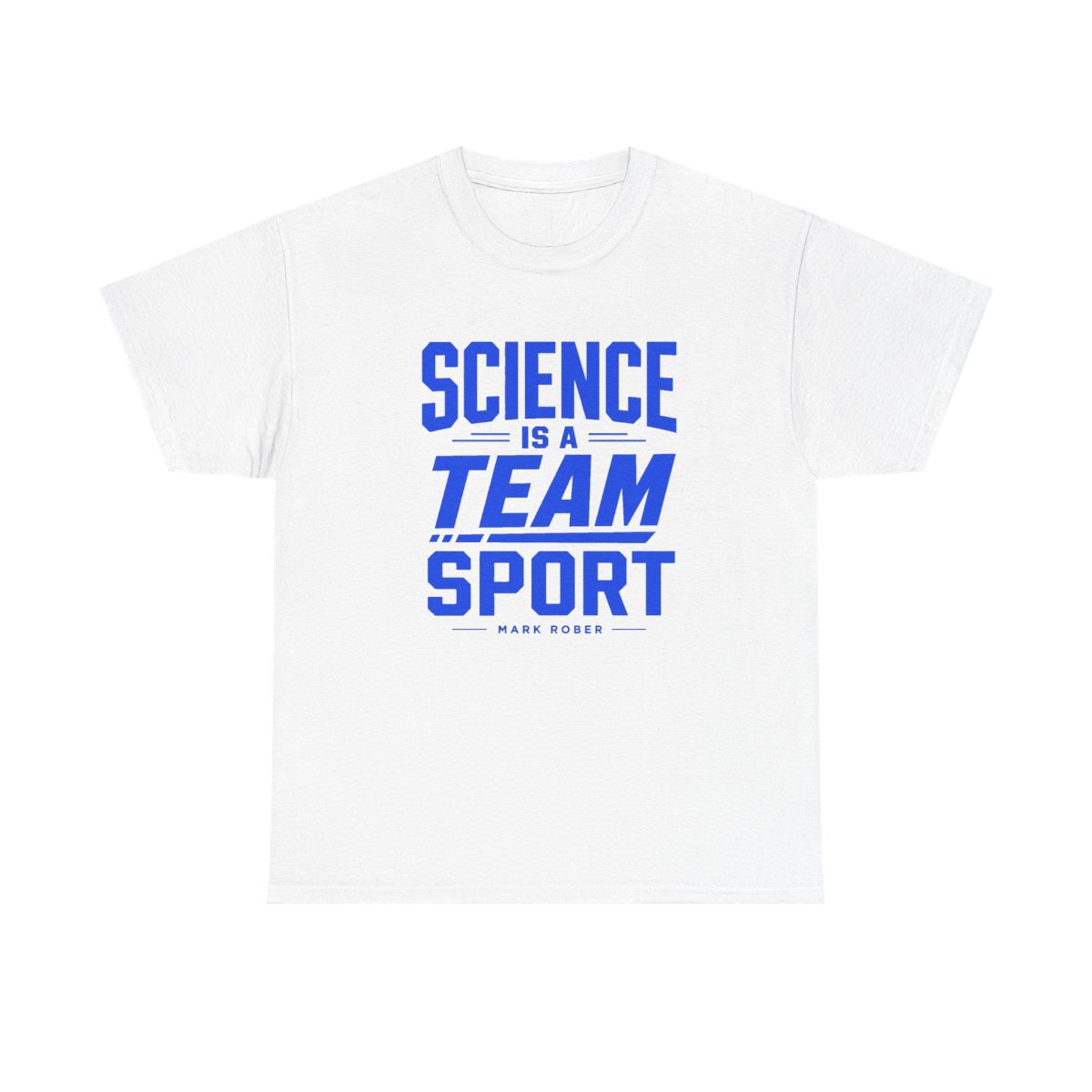 Mark Rober "Science is a Team Sport" Unisex Tee - alternate angle 2, merchandise