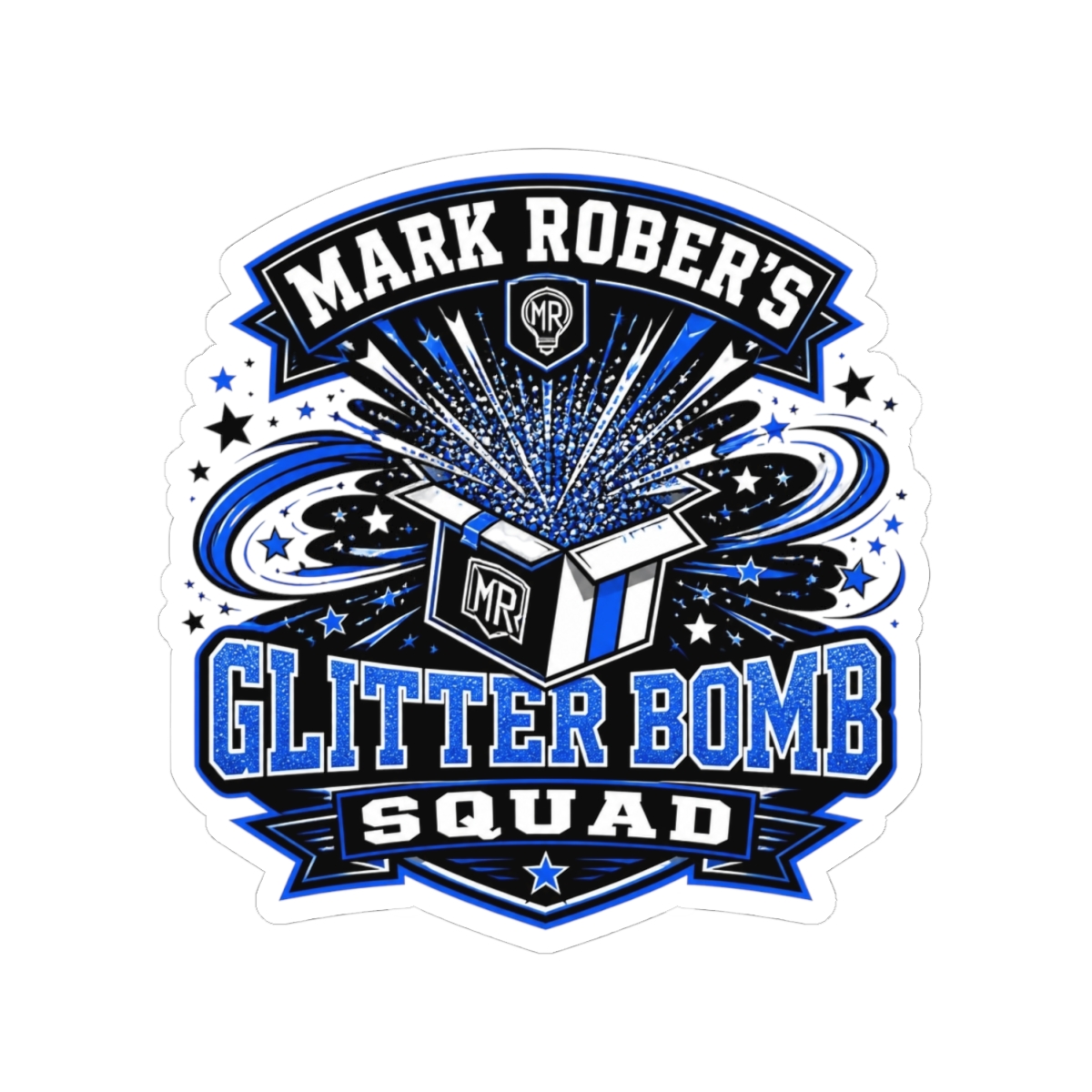 Mark Rober "Glitter Bomb" Sticker - alternate angle 2, merchandise