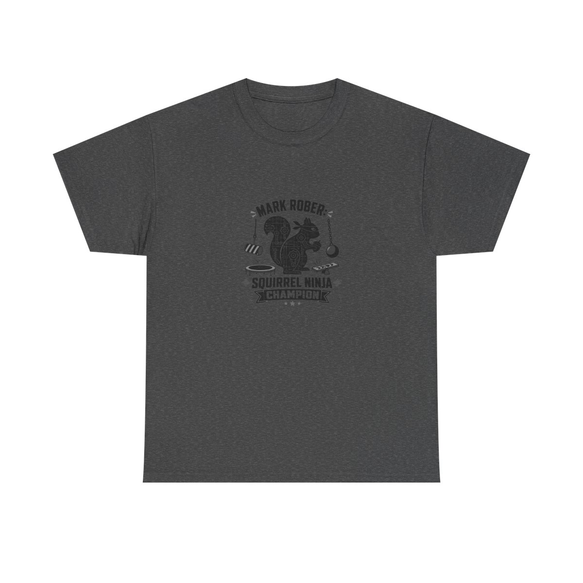 Mark Rober "Squirrel Ninja Course." Unisex Tee - alternate angle 2, merchandise