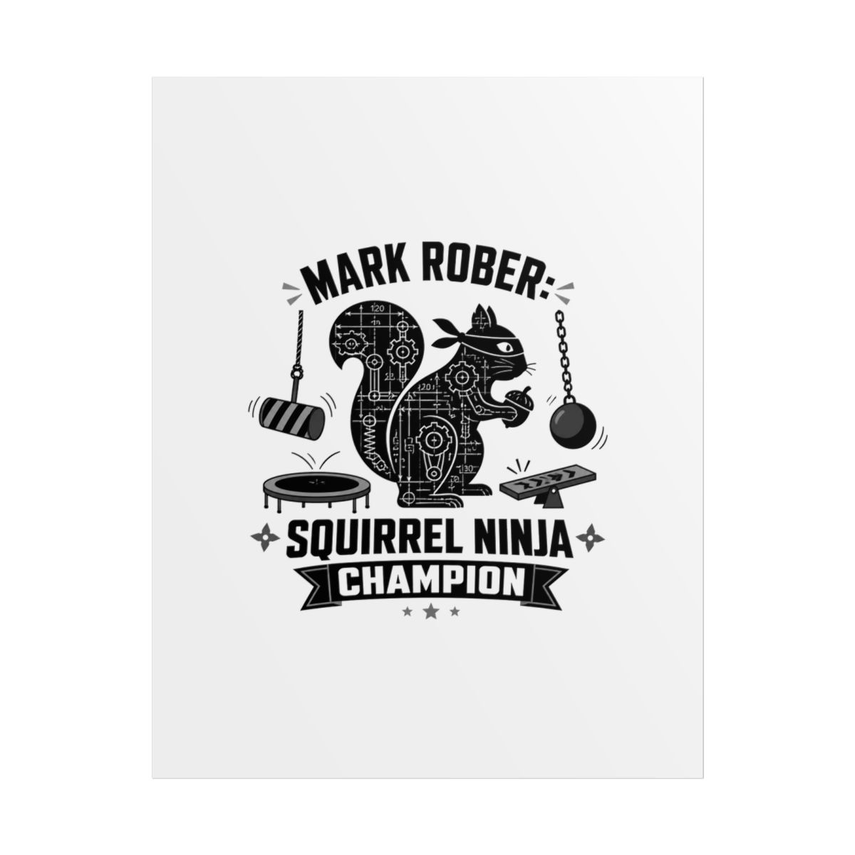 Mark Rober "Squirrel Ninja Course." Poster - alternate angle 1, merchandise