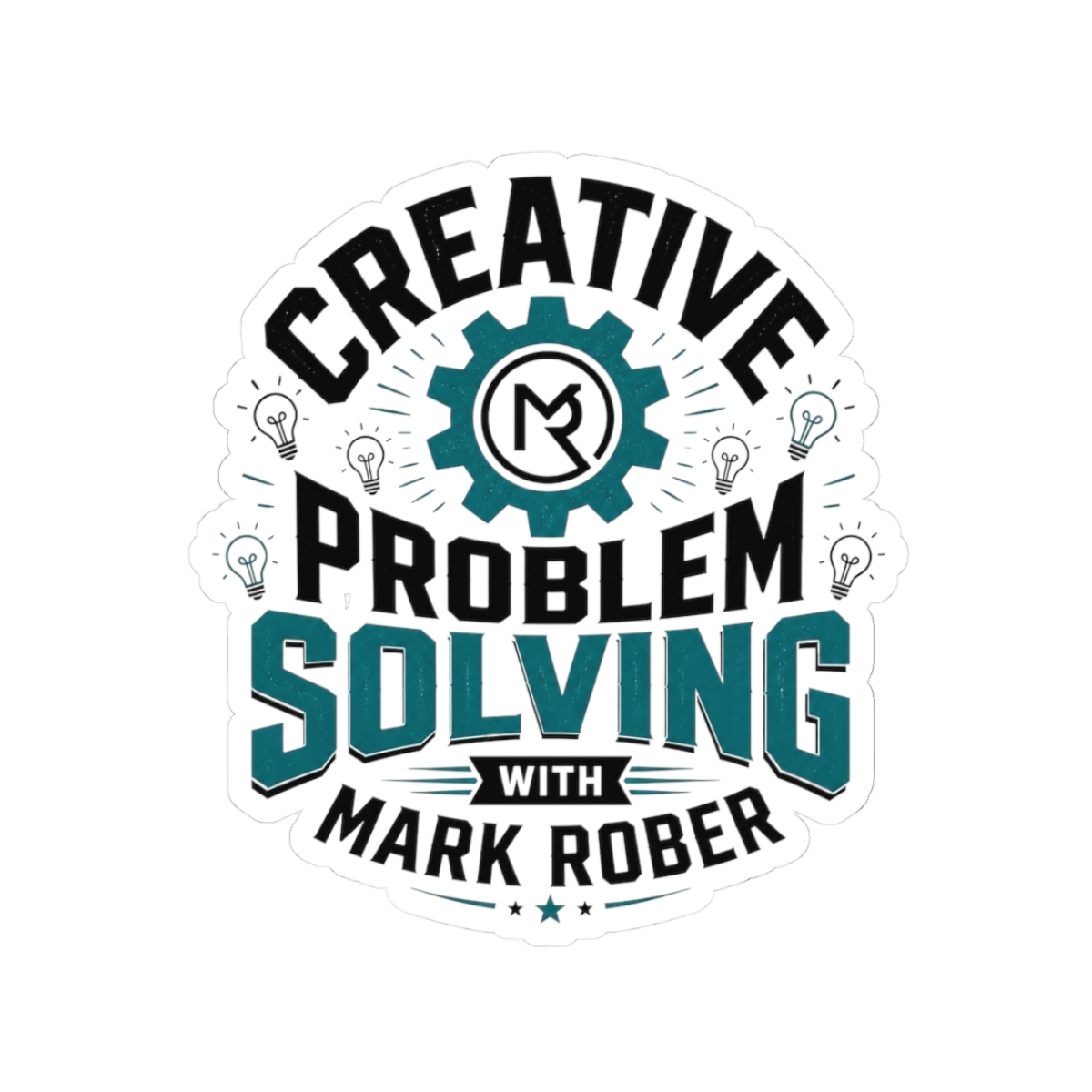 Mark Rober "Creative Problem Solving" Sticker - alternate angle 1, merchandise