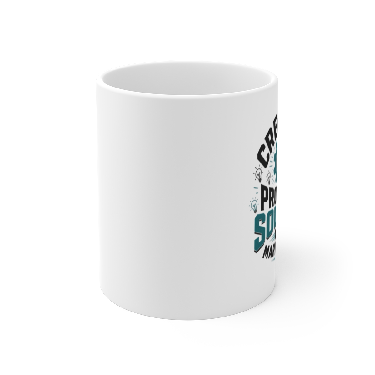 Mark Rober "Creative Problem Solving" White Mug - alternate angle 1, merchandise