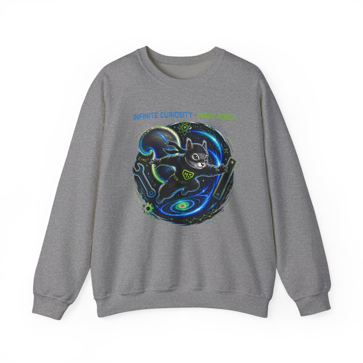 Mark Rober "Infinite Curiosity - Mark Rober" Crewneck - alternate angle 2, merchandise