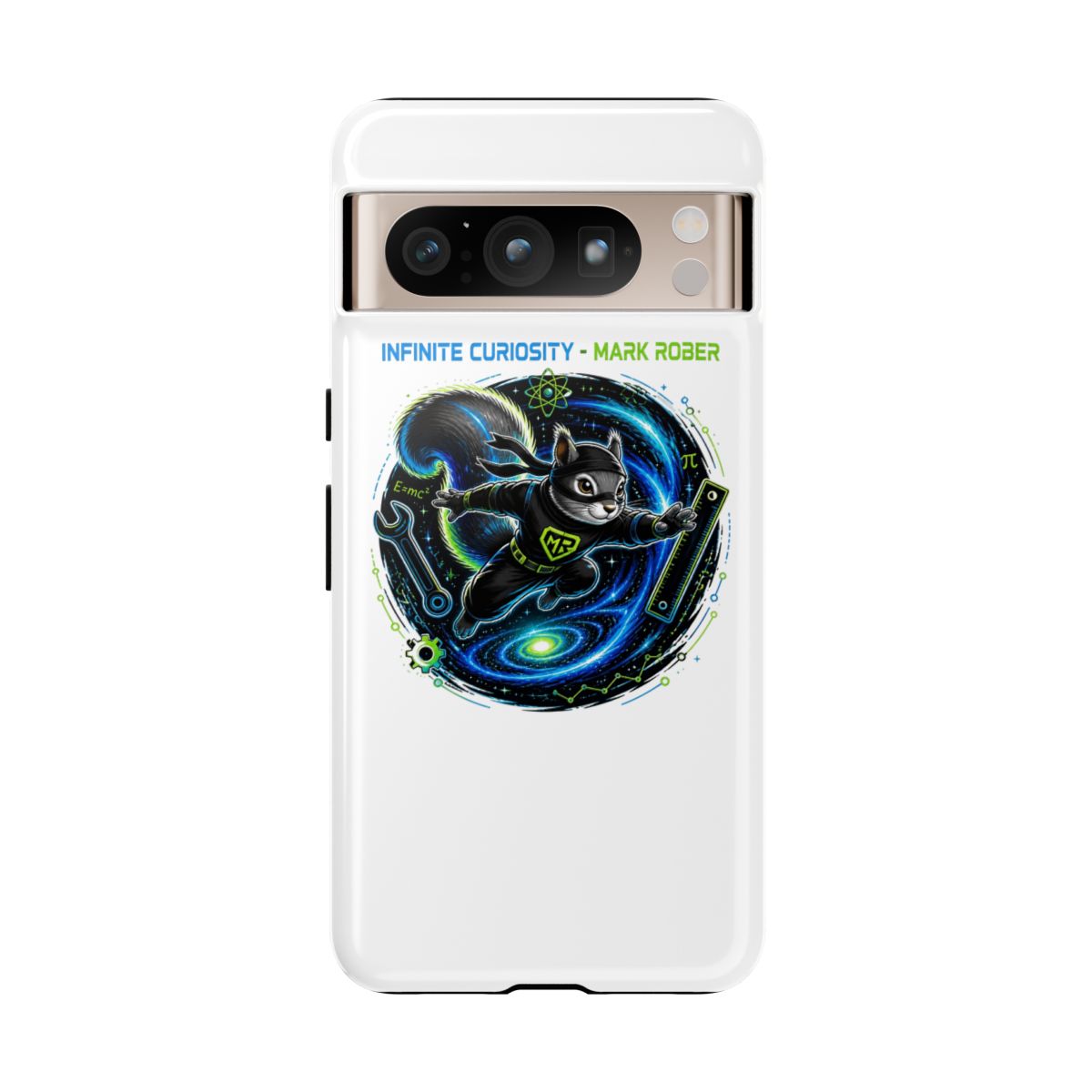 Mark Rober "Infinite Curiosity - Mark Rober" Phone Case - alternate angle 2, merchandise