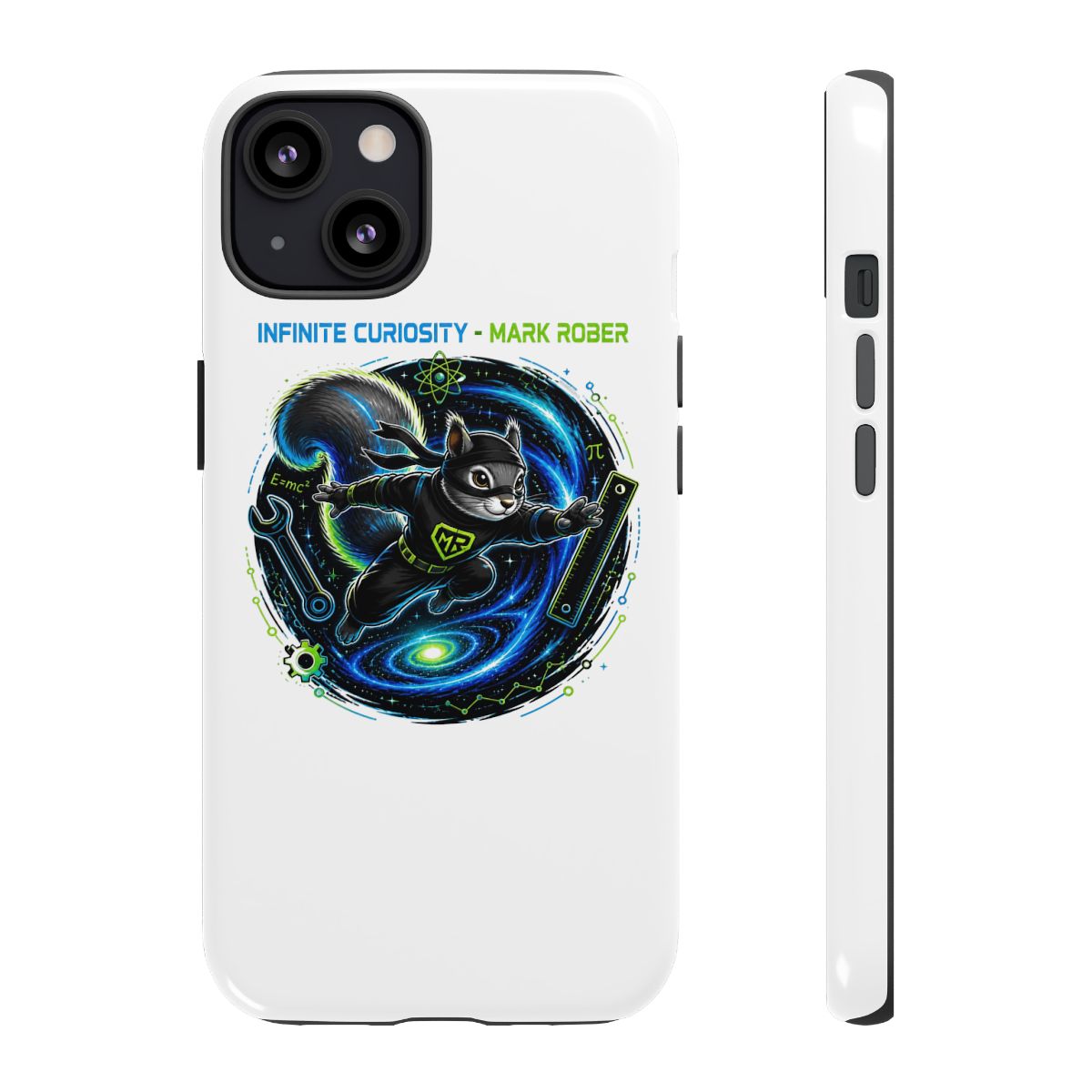 Mark Rober "Infinite Curiosity - Mark Rober" Phone Case - alternate angle 4, merchandise