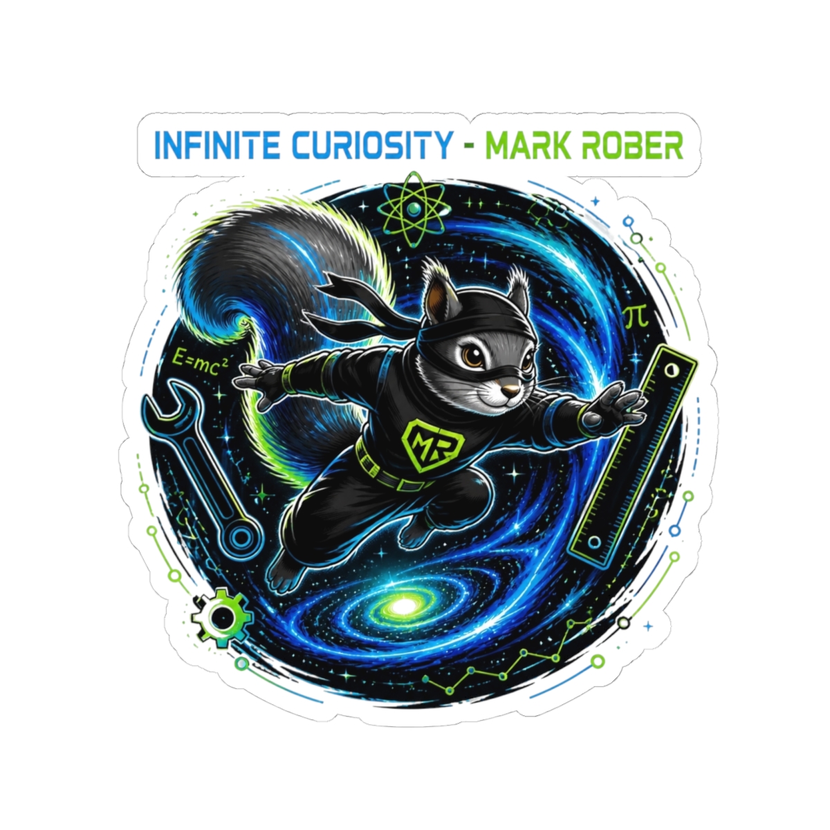 Mark Rober "Infinite Curiosity - Mark Rober" Sticker