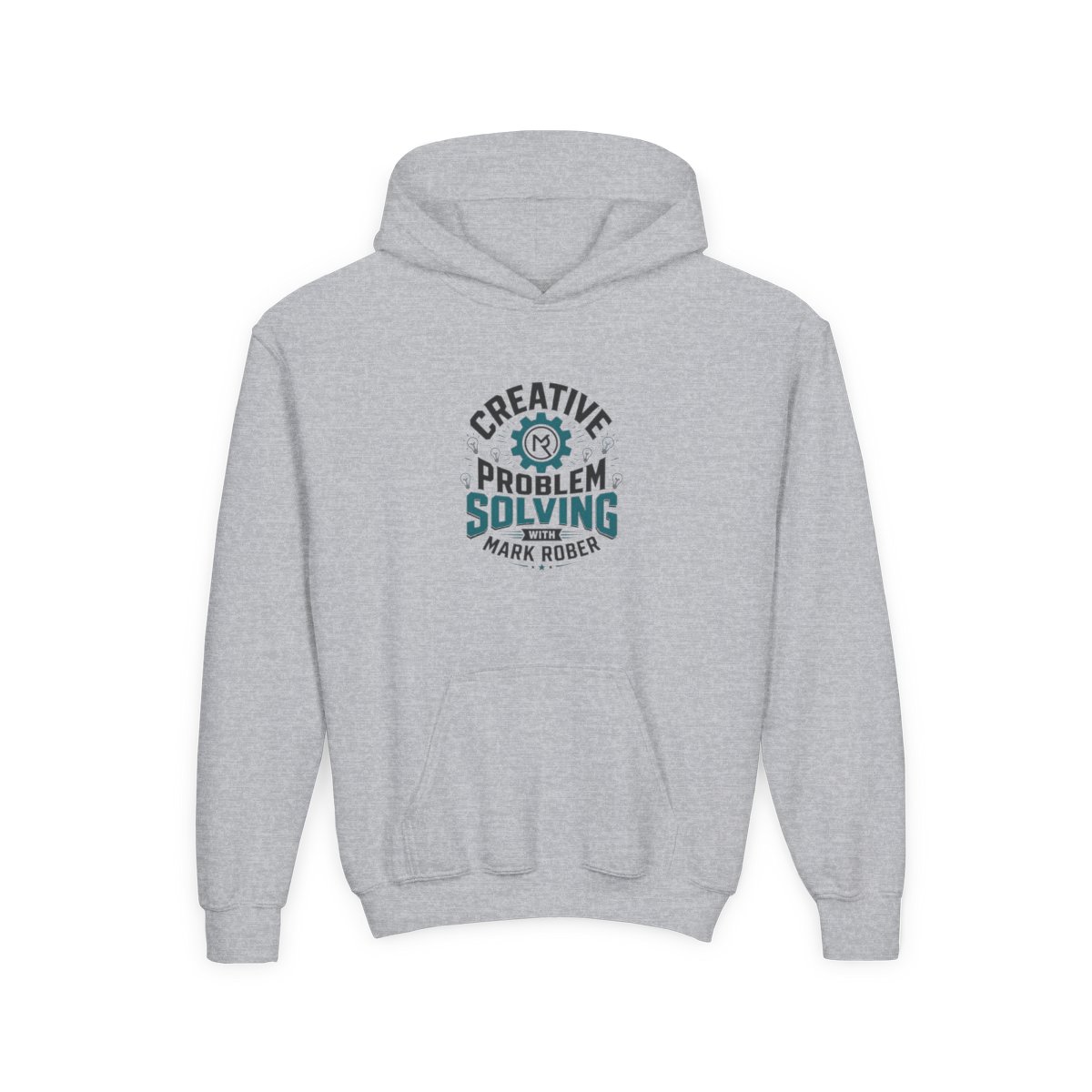 Mark Rober "Creative Problem Solving" Kids Hoodie - alternate angle 2, merchandise