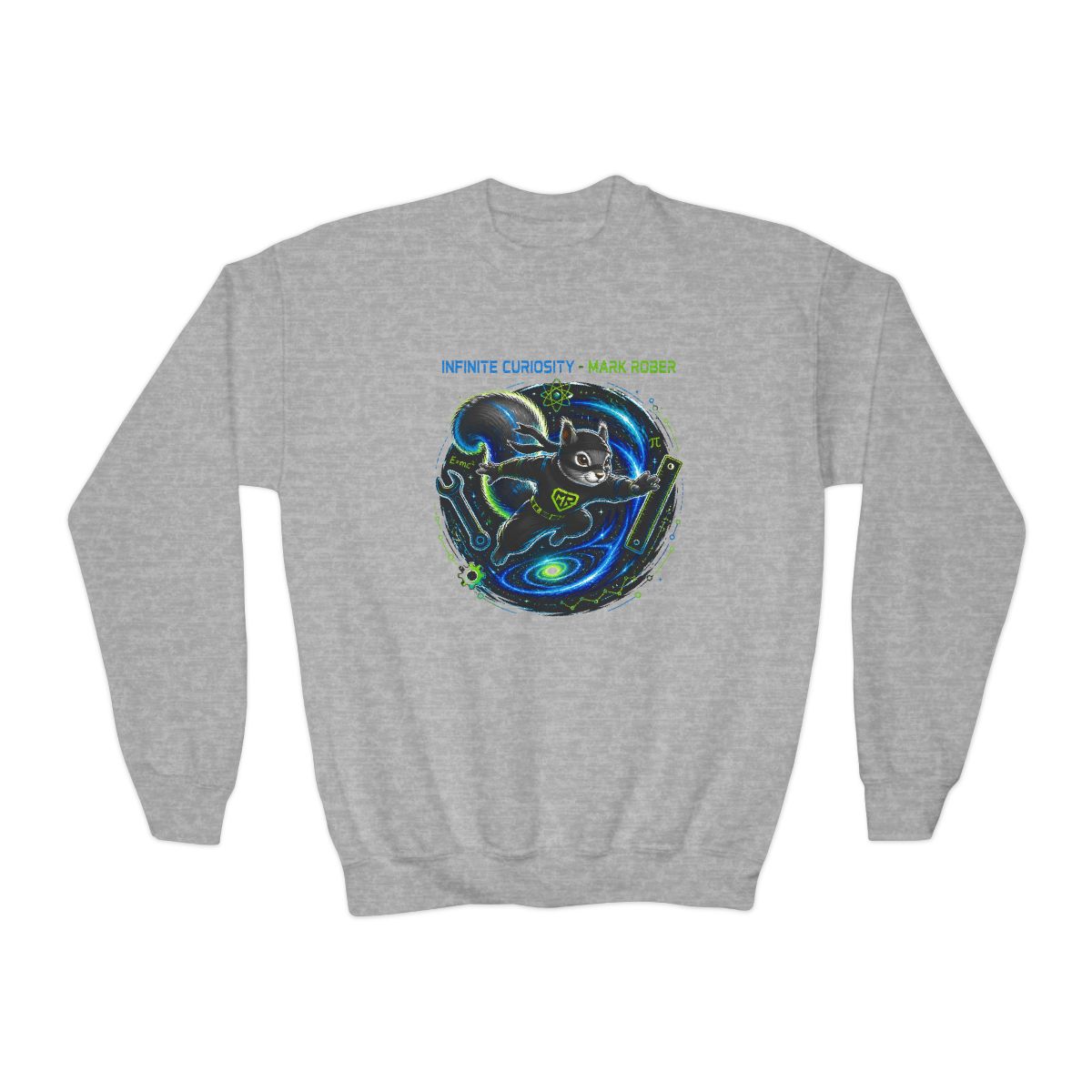 Mark Rober "Infinite Curiosity - Mark Rober" Kids Crewneck