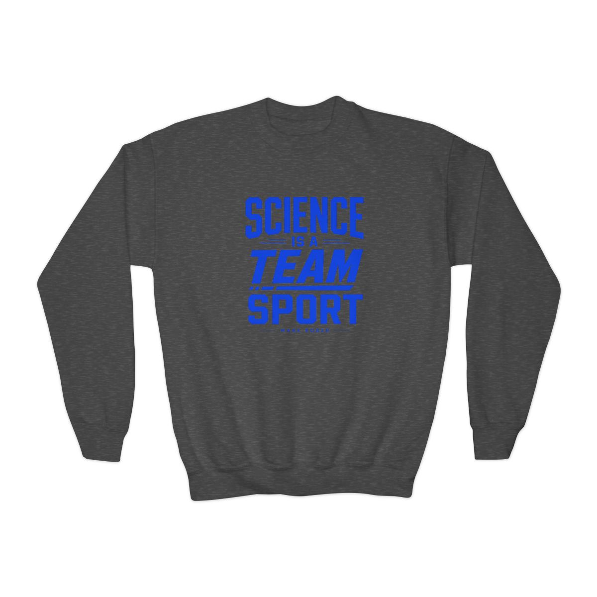 Mark Rober "Science is a Team Sport" Kids Crewneck - alternate angle 3, merchandise