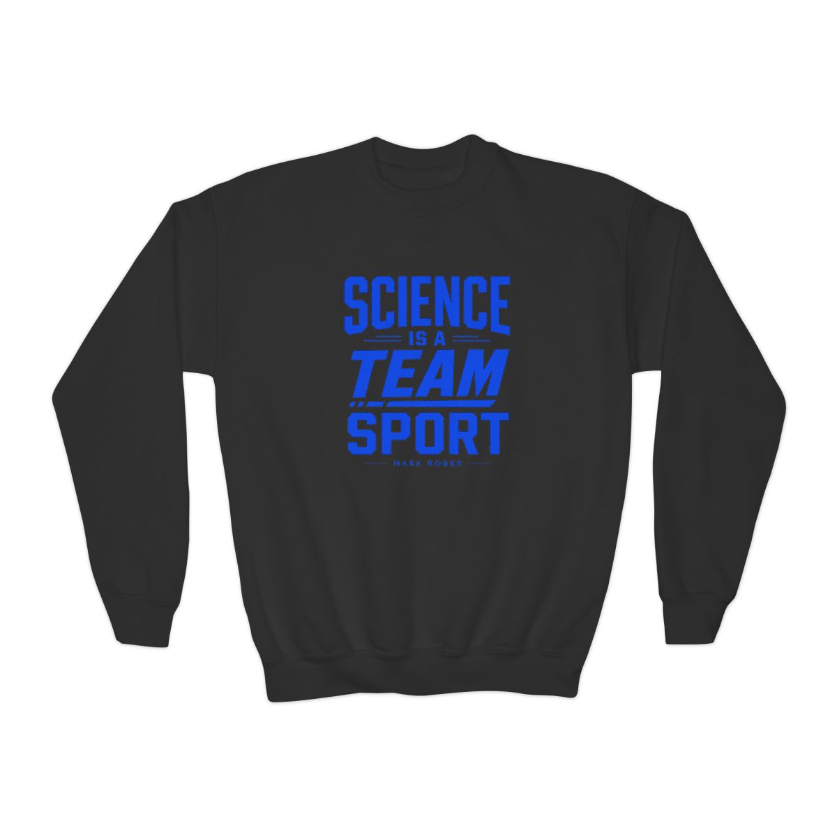 Mark Rober "Science is a Team Sport" Kids Crewneck - alternate angle 2, merchandise