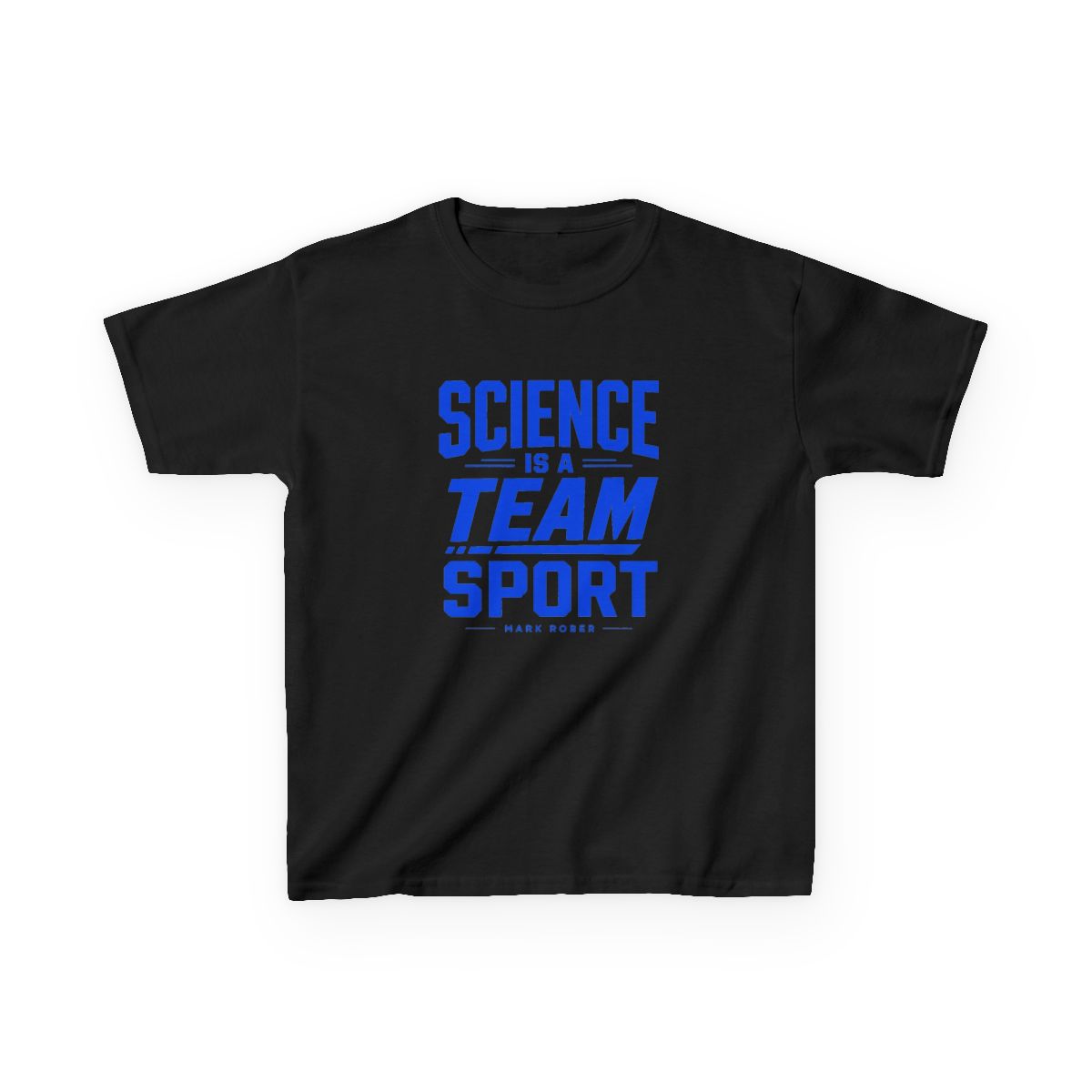 Mark Rober "Science is a Team Sport" Unisex Kids Tee - alternate angle 2, merchandise